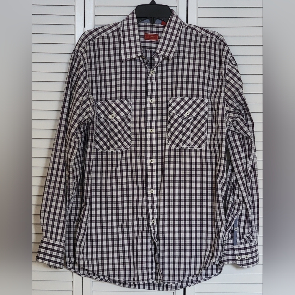Izod Long Sleeve Shirt, Men's L